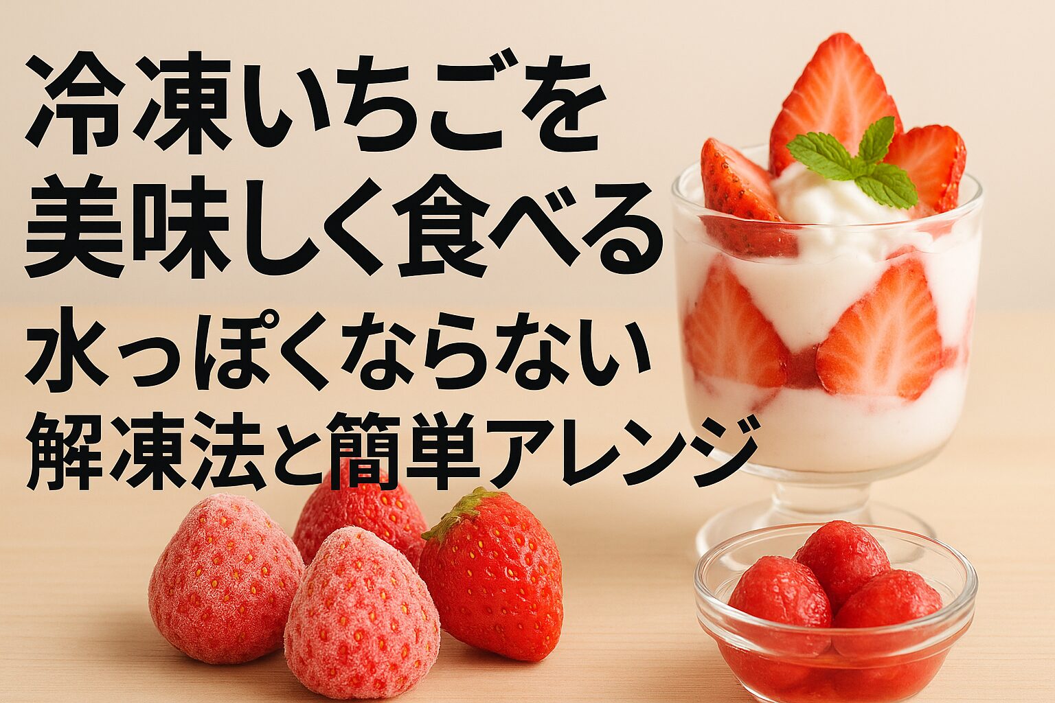 冷凍いちごを美味しく食べる方法｜水っぽくならない解凍法と簡単アレンジ
