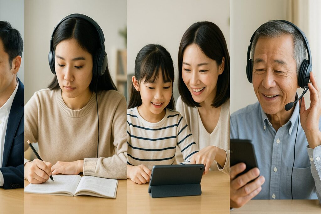 speakを利用している様々な年齢層