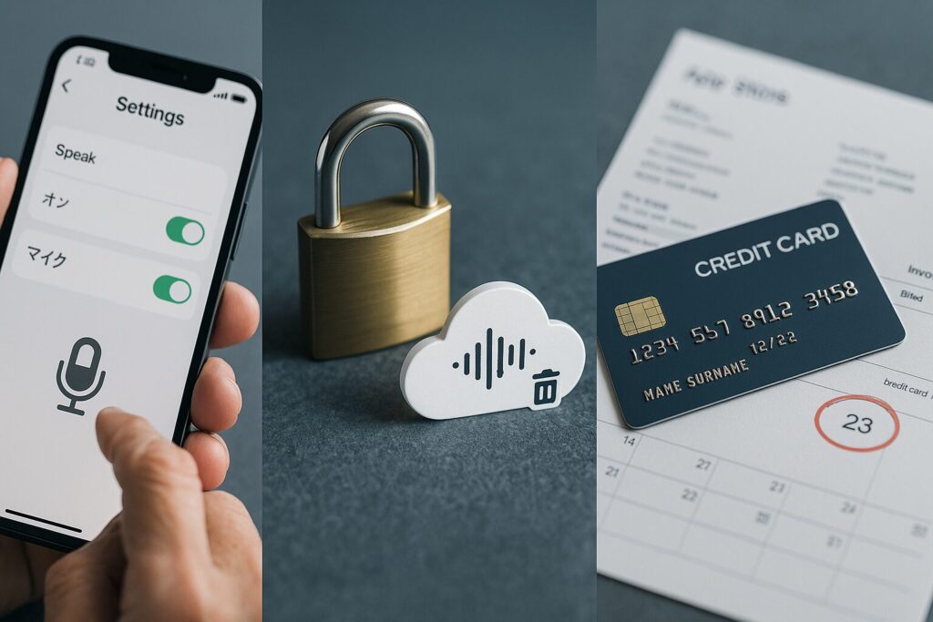 speakのセキュリティーを設定している女性